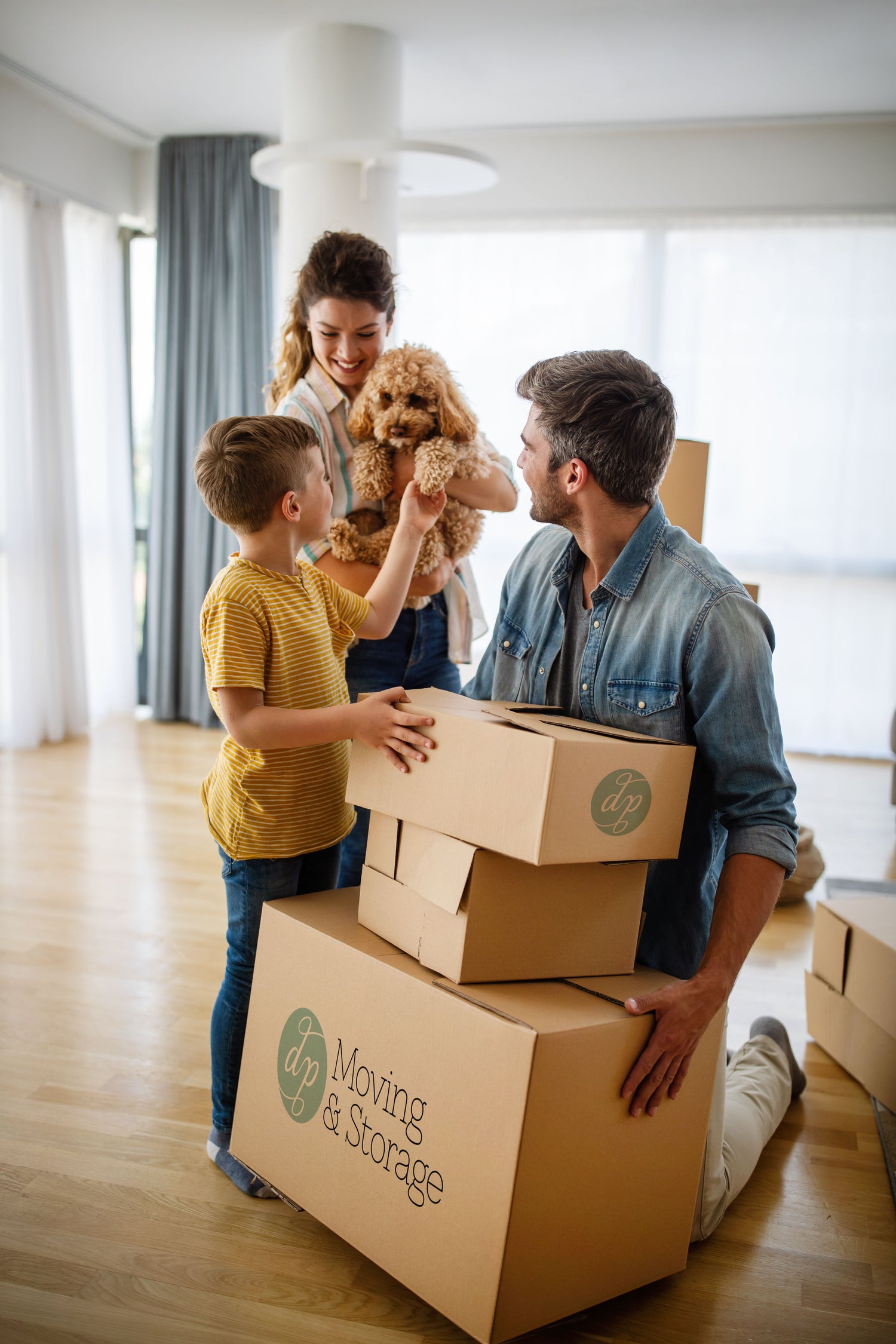 Local moving service in Martin County with DP Moving & Storage crew at a residential home